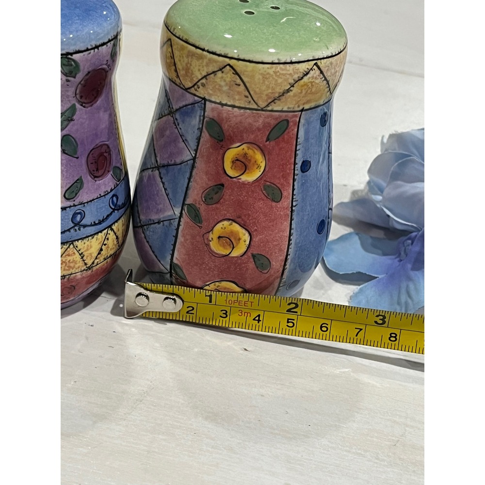 Sango Colorful Ceramic Salt and Pepper Shakers Set Kitchen Decor - Picture 5 of 5